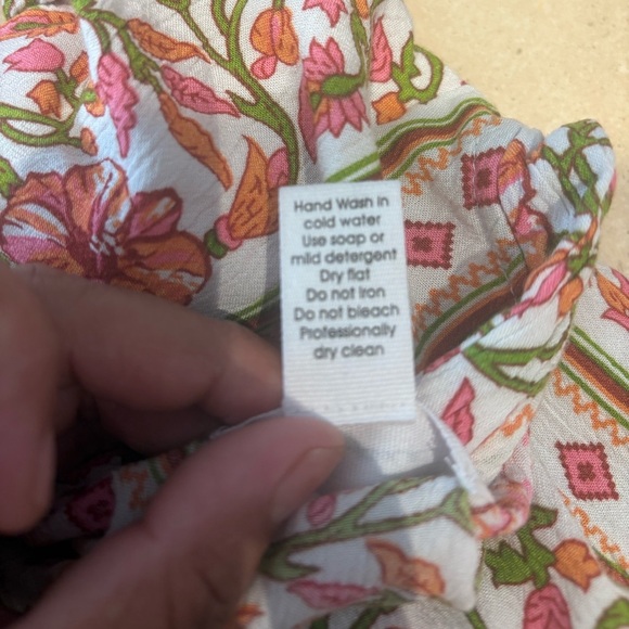 Japna Orange and Cream Floral Mini Dress - Picture 6 of 6